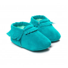 Baby mocassins turquoise
